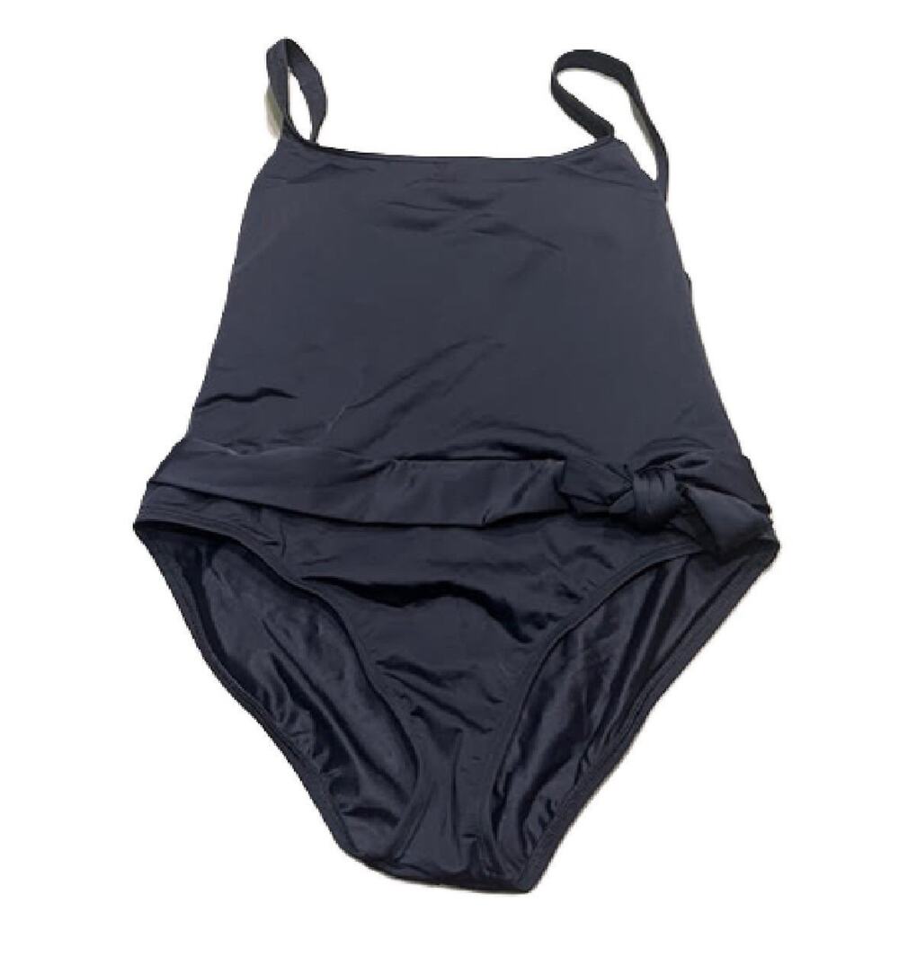 La Blanca Island Goddess One-Piece Swimsuit. Black, size 12